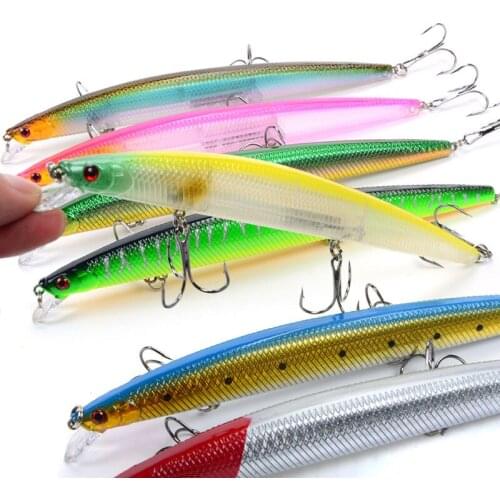 Depth Dive 0.5-2M 7Pcs/set 18cm/24g 3D Simulation Eyes Large Swim bait Sea Fishing Lure 2# With Sharp Hook Fishing gear