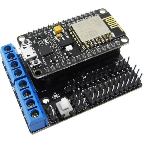 NodeMCU Development Kit NodeMCU + Motor Shield esp wifi esp8266 esp-12e esp 12e kit diy rc toy remote control Lua IoT smart car
