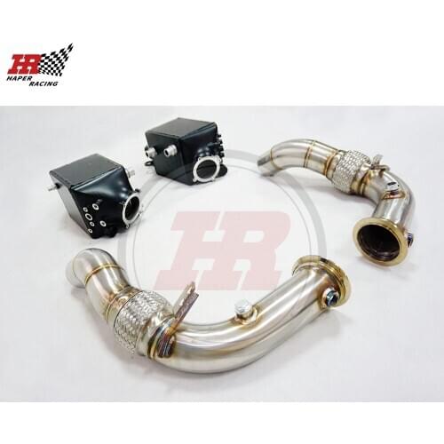 Haper Racing 2.6'' OD Performance TWIN CHARGE AIR COOLER SET +Downpipe FOR F1X F10 F06 F12 F13 M5 M6 2013-2018