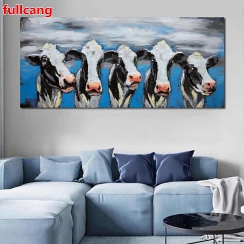 Dairy Cow Posters diy Diamond Painting mosaic Diamond stitch Full drill 5d Funny Cute Animal diamond Embroidery Decor JX2415