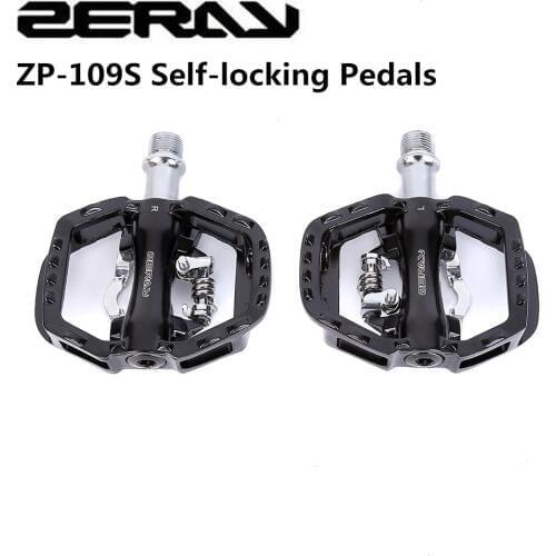 ZERAY Cycling Road Bike MTB Clipless Pedals Self-locking Pedals ZP-109S SPD Compatible Pedals Bike Parts Upgrade of ZP-108S