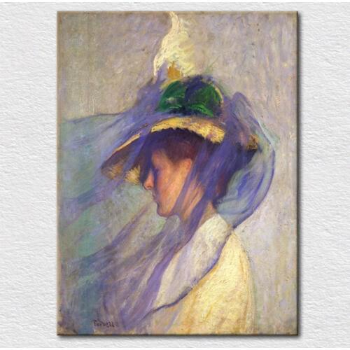 Popular Modern room supply decor art quality Canvas printed beautiful lady oil painting of edmund tarbell Free Shipping