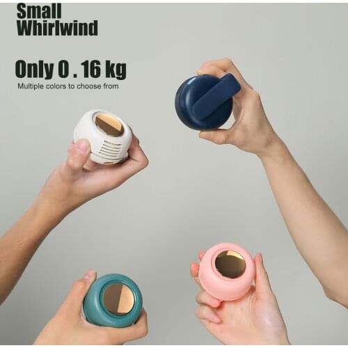 Portable Fan USB Rechargeable Silent Mini Personal Fan Hanging Waist Small Whirlwind Fan Mini Silent Rechargeable Hanging Fan