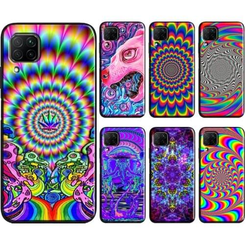 Psychedelic trippy Holographic Phone Case For Huawei P40 Lite P30 P20 Pro P Smart 2021 2019 Mate 10 20 Lite Back Cover