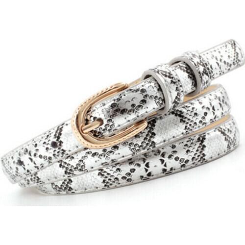 Women Classic Fashion Snake Skin Faux Leather Waistband Wide Belt Strap Belts Black Brown Pink White