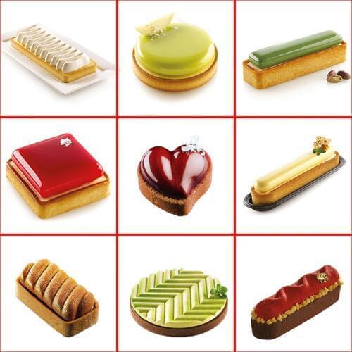 Silicone Molds Kit Tart Ring Cake Decorating Tools Round Chocolate Mold For Baking Mould Bakeware Dessert Mousse Pan
