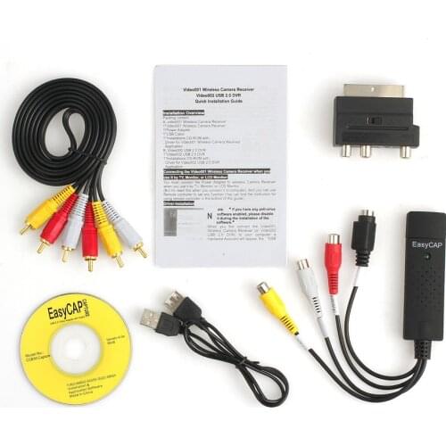 USB2.0 VHS To DVD Converter Convert Analog Video To Digital Format Audio Video VHS Record Capture Card Kit Quality PC Adapter