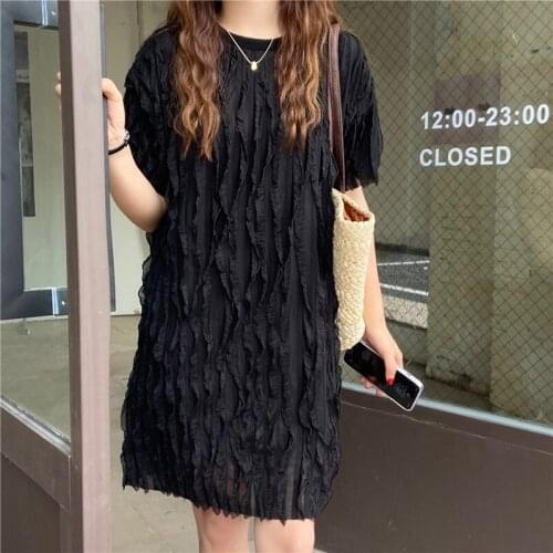 Hzirip Vintage Stand Collar Lantern Sleeve Hot Solid Color 2021 Mature Summer New Chic Fashion Loose Thin Ladies A-Line Dress