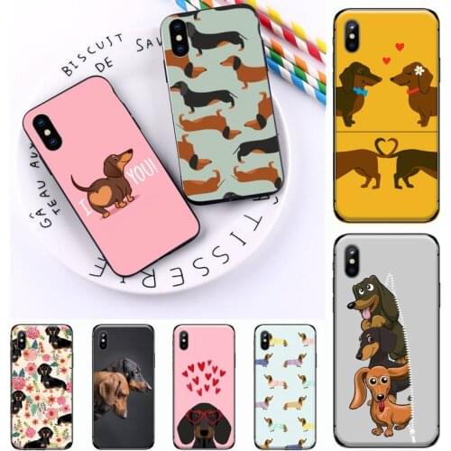 I Love Dachshunds cute dog high quality Phone Case cover for iPhone 11 12 mini pro XS MAX 8 7 6 6S Plus X 5S SE 2020 XR