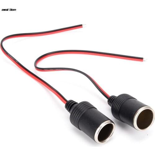 1Pcs 12V/24V 5A Power Cigarette Lighter Connector Plug With Female Socket Plug Red Light Car Navigation Car Charger Plug