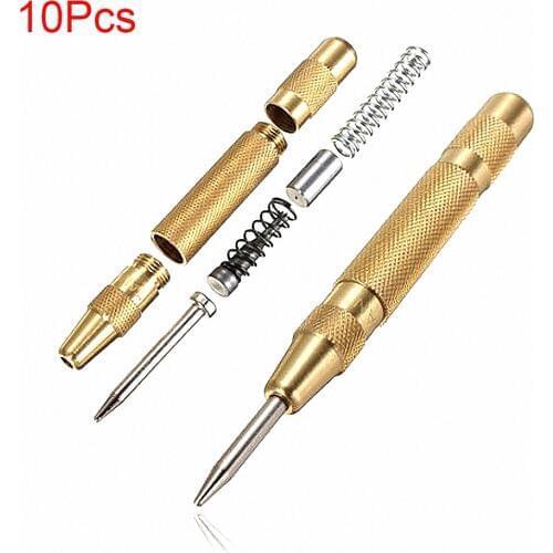 10Pcs Automatic Center Punch Drill Center Punch Drill Bit Tools Break Device Positioner Semi Automatic Window Breaking Device