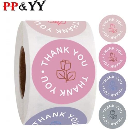 100-500pcs gift sealing sticker bouquet thank you design scrapbook sticker holiday birthday party gift decoration label