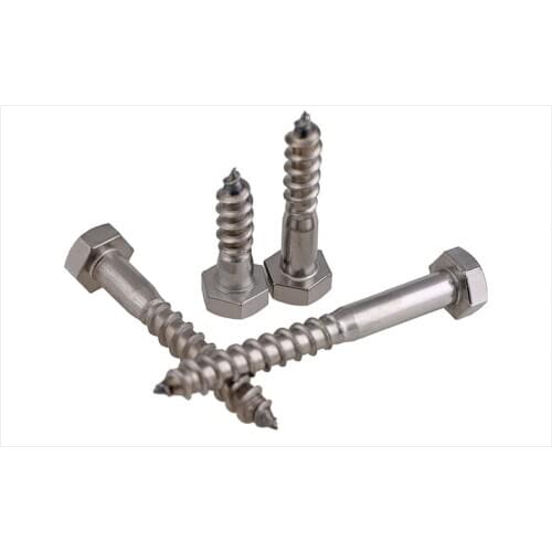 5/2PCS M6/M8/M10 304 Stainless Steel Self-tapping Screws Hexagonal, Hexagonal Self-tapping Screws, Wood Screws