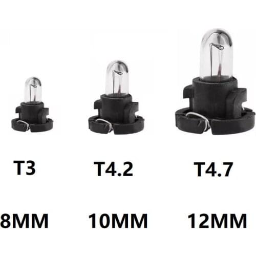 5pcs T3 T4.2 T4.7 High Quality halogen Car Board Instrument Panel Lamp Auto Dashboard Warming Indicator Wedge