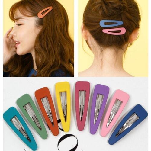 500pcs/lot DIY Multi Plastic Alloy Trigonometry Scrub Hair Clips Cartoon Hairpin Hair Styling Tools Accessories HA1434
