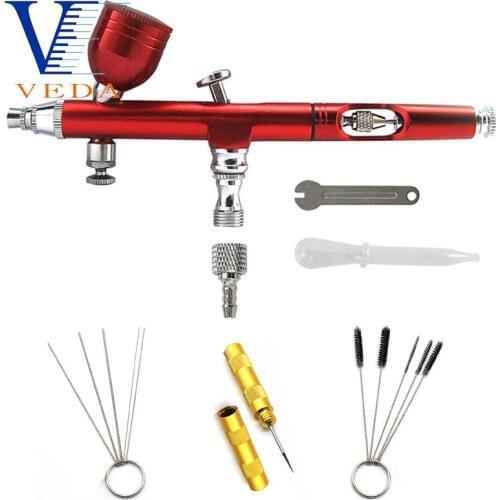 7cc 0.2mm/0.3 Nozzles Airbrush With 11Pcs Set Cleaning Spray Gun Accessories For Cake Decorating Brushes Nail Manicure Tattoo