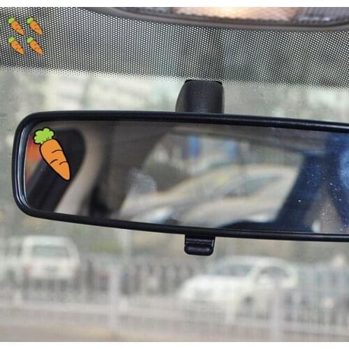 Aliauto 4 x Car-styling Carrot Funny cartoon Car stickers And Decal Accessories For Volkswagen Ford Focus bmw Renault Peugeot