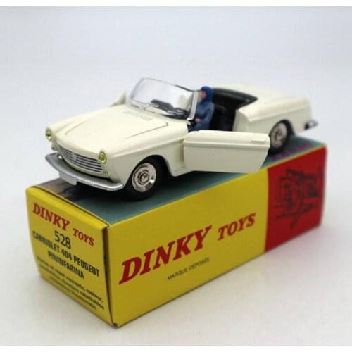 Atlas 1:43 Dinky toys 528 For P~GEOT 404 Cabriolet Pininfarina Diecast Models Collection