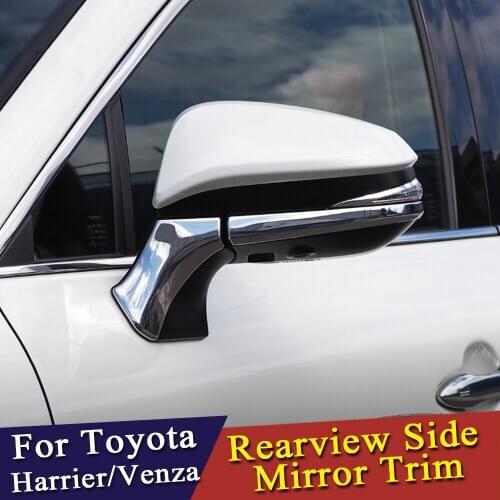 Car Accessories For Toyota Harrier Venza XU80 Rearview Side Mirror Cover Trim Sticker ABS