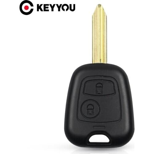 KEYYOU 2 Buttons Remote Car Key Case For Citroen C1 C2 C3 Saxo Xsara Picasso Berlingo Uncut Blade Key Shell