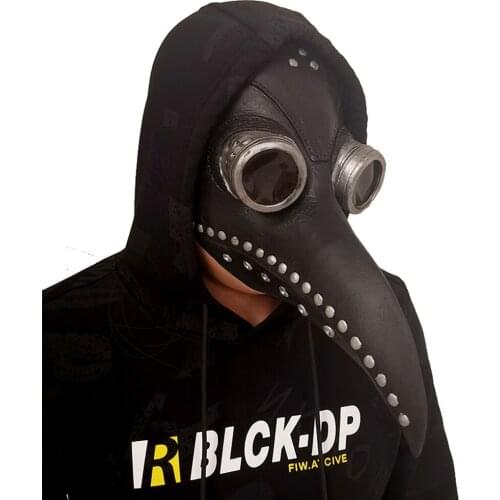 Plague Doctor Leather Mask Halloween Fancy Dress Party Movie Cosplay Horror Costume Headgear
