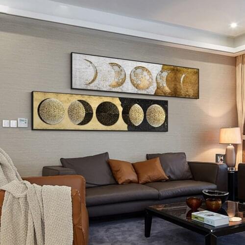 DDWW Wall Art Picture Canvas Print Landscape Painting Moon Poster For Living Room Home Decor No Frame