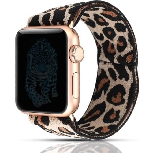 Elasticity nylon loop strap for apple watch band 38mm 40mm 42mm 44mm iwatch 5/4/3/2/1 bracelet Double-Layer Stretch wristbelt