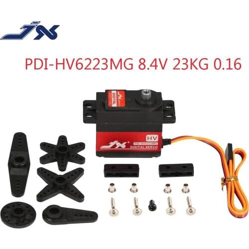 JX Servo PDI-HV6223MG 8.4V 23KG 0.16 Sec Metal Gear Digital Standard Servo for 1/8 1/10 RC Car Robot Airplane Drone Aircraft
