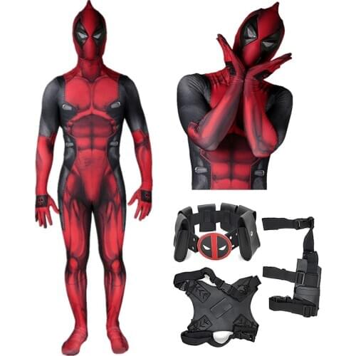 Adult/Kids deadpools Halloween costume with mask cosplay Suits Super hero Full Bodysuits costumes for party dress up fantasy