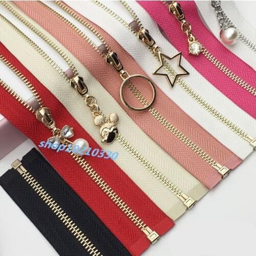 2pcs 3# 45cm/60cm/80cm metal Coil Zippers for clothes Sewing Clothes Accessory