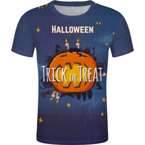 Hallowe Cute Pumpkin Mens T-Shirts 3D Printed Pumpkin T Shirt Short Sleeve Funny Design Casual Top Mens Round Neck T-shirt