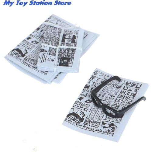 Mini Magazines Books DIY Dollhouse Miniature 1:12 Newspaper Dollhouse Furniture Toys Magazine Model Toys Doll House Accessories