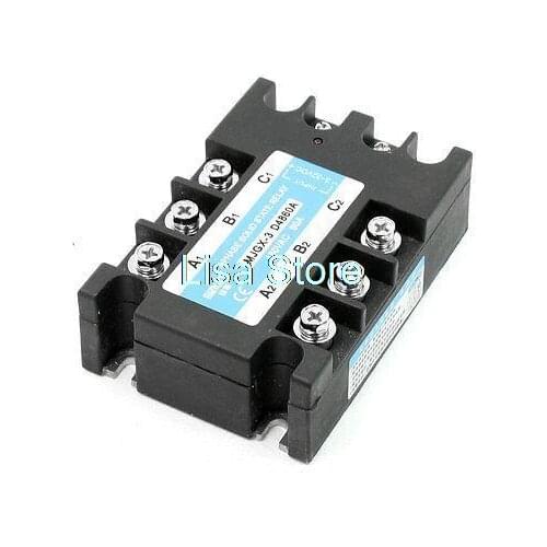 MJGX-3 D4860A Black Rectangle Solid State Relay 480VAC 60A