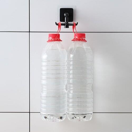 Black White Multi-Purpose Hooks Punch-free Non-marking Stickers Can Be Rotated 360 Degrees Oversized Weighing Hook Home Tool