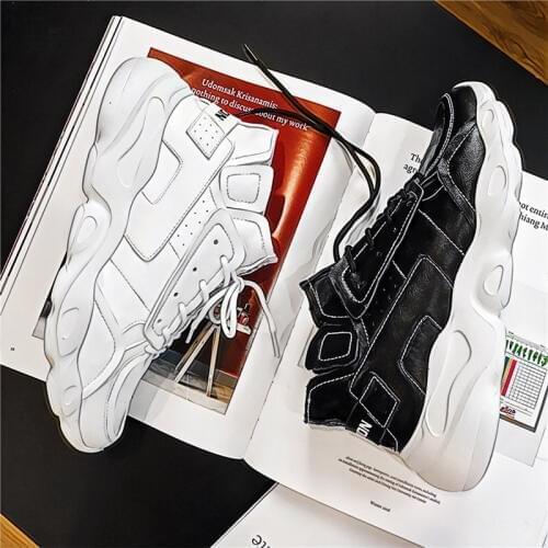 Men Shoes Sneakers Shoes Casual Sneakers Men Platform Shoes Breathable Chunky Sneakers Lace-up Man Casual Shoes Footwear K5-59