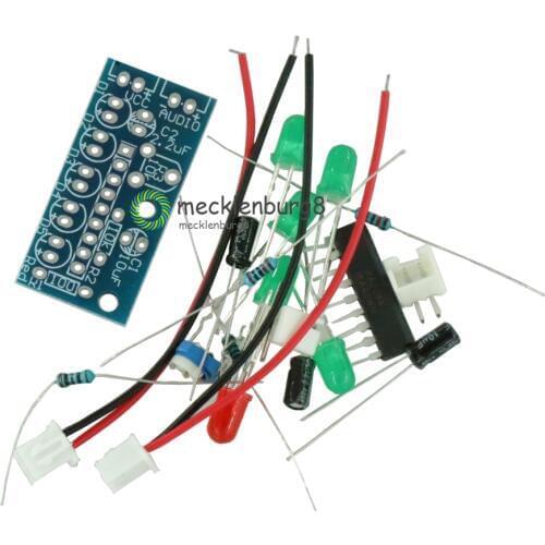 1Set Elektronika KA2284 DIY Kits Audio Level Indicator Suite Trousse Electronic Parts 5mm RED Green LED Level Indicating 3.5-12V