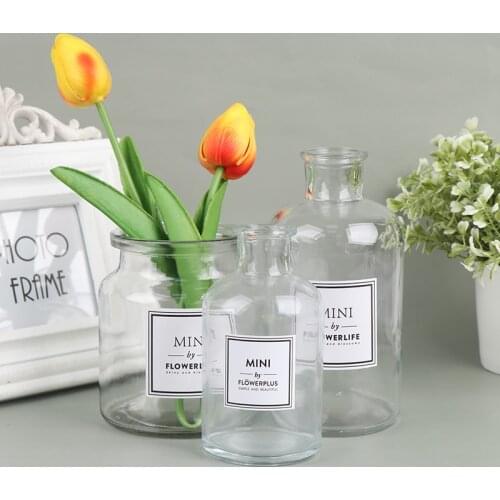 Tabletop Vase for Home for Flower Glass Arts Living Room Decoration Flower Vase