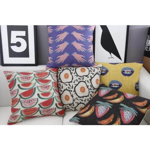 Strawberry pillow cover, creative cartoon fruit watermelon Strawberry Banana throw pillow case pillowcase wholesale