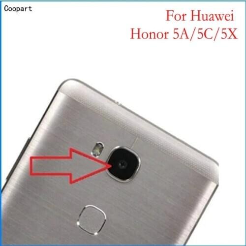 2pcs/lot Coopart New Back Rear Camera lens glass replacement for Huawei Honor 5A 5C 5X / honor5A/5C/5X with Sticker top quality