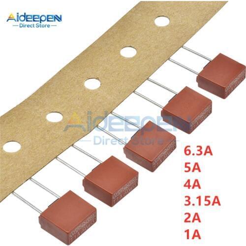 10Pcs/lot 392 Square Fuse 250V T1A T2A T3.15A T4A T5A T6.3A Slow-breaking Micro Plastic Fuse TV Power Board Current Protection
