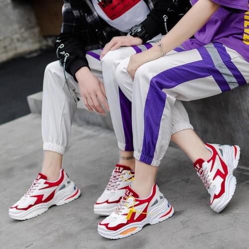 Plus Size Platform Chunky Male Sneakers 2020 White Sports Shoes Men Running Shoes Women Sport Shoes Men Sneakers Red GMA-0816