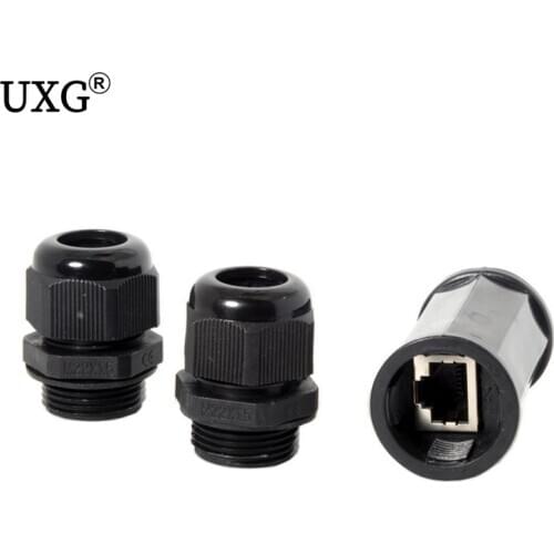 RJ45 waterproof Connector IP67 Ethernet Network Cable Connector Double Head Adapter Coupler Extension for Cat5 6 7 8P8C