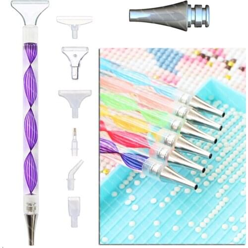 DIY Diamond Painting Tools Crystal Point Drill Pen With Metal Pen Heads And Replacement Pen Tips Multi Placer Tip Accessories