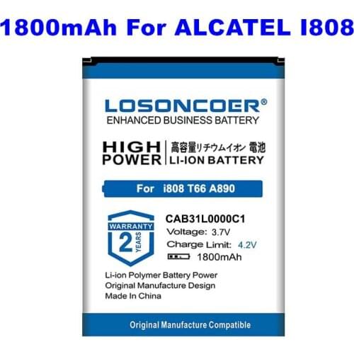 CAB31L0000C2 CAB31L0000C1 For Alcatel A383G i808 OT-3040 VF555 TCL T66 A890 One Touch 282/813/890D/891/979/3041D Phone Battery