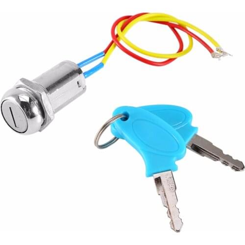 Ignition Key Switch Lock Scooter 2-Wire Bike ATV Quad Moped Go Kart Motard Motor Moto Pocket Buggy Scooters Dirt Bike