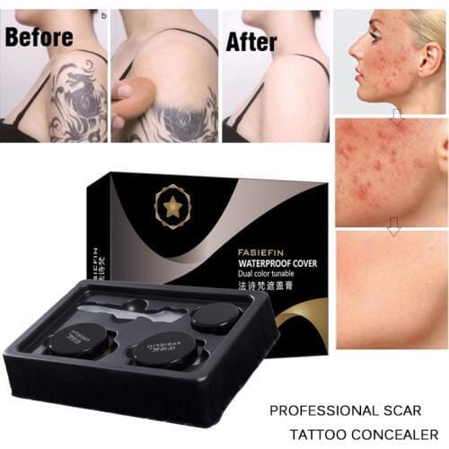 Moisturizing Cover Pimple Mark Pores Tattoo Freckles Brighten Skin Tone Concealer Makeup 2Pcs Professional Concealer Set