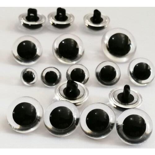 200pcs/lot clear crystal safety handscrew toy button eyes for diy doll findings--9mm-10.5mm-12mm-13.5mm-15mm-18mm-21mm option