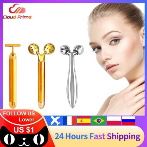 3D Roller Massager 360 Rotate Thin Face Full Body V-Shape Massager Lifting Wrinkle Remover Facial Massage Relaxation Tool