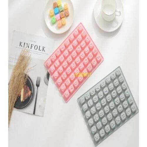 48 star shaped English letters silica gel chocolate mold DIY ice grid digital handmade soap mold