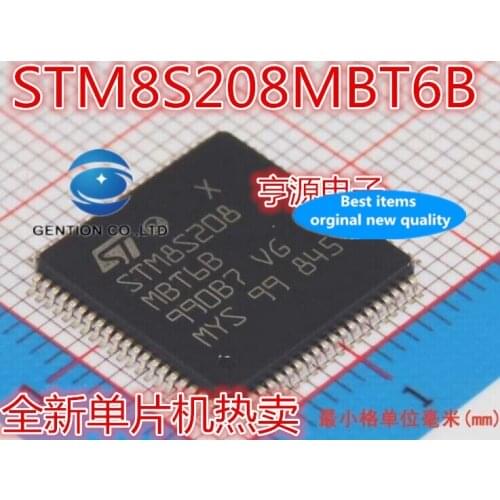 5PCS STM8S208 STM8S208MBT6B in stock 100% new and original